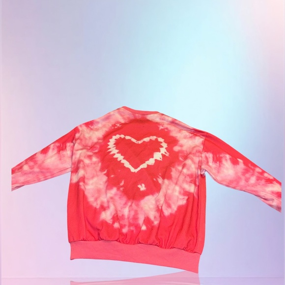 SHEIN Girls Pink Tie-Dye Sweatshirt - sz S - Picture 3 of 3